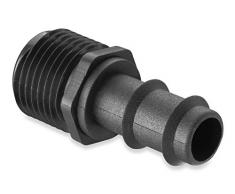 Abrisa Verbindungsstück, männlich, für Gartenschlauch, Schwarz