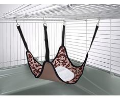 Little Friends Hängematte mit Fleece-Mitte, Damastbraun