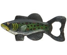 Design Toscano Forellenschwanz, Flaschenöffner aus Eisenguss