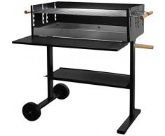 Enders BBQ Holzkohle-Grill ONTARIO, Rechteck-Grillwagen 8160, Edelstahl Kohlewanne, fahrbar mit Ablalagen