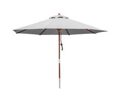 anndora® Sonnenschirm Gartenschirm Marktschirm 3 m rund wasserabweisend - mit Winddach Silber Grau