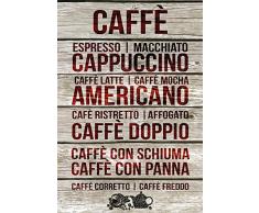 Schatzmix Kaffee Typen und sorten ubersicht Metal Sign deko Sign Garten Blech