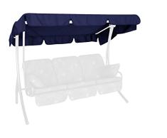 Angerer 808/04 Sonnendach für Hollywoodschaukel Polyacryl, Blau, 210 x 145 cm