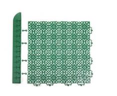 andiamo Eckleiste zur Kunststofffliese Bodenfliese Gartenfliese Länge: 43 cm, Set: 2 Eckleisten, grün