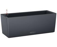 LECHUZA BALCONERA Color 50 Pflanzgefäß mit Erd-Bewässerungs-System, Schiefergrau, 50 x 19 x 19 cm