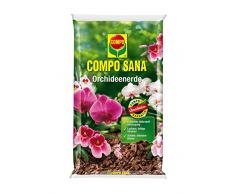 COMPO SANA Orchideenerde mit 8 Wochen Dünger für alle Orchideenarten, Kultursubstrat aus Pinienrinde, 10 Liter