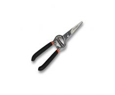 Bradas KT-RG1007 Traditionelle Gartenschere, Carbon-Stahl gerade, Astschere, schwarz, 21 x 5 x 2 cm