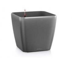 LECHUZA QUADRO Premium LS 35, Weiß Hochglanz, Hochwertiger Kunststoff, Inkl. Bewässerungssystem, Herausnehmbarer Pflanzeinsatz, Für Innen- und Außenbereich, 16160