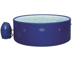 Bestway Lay-Z-Spa Monaco Whirlpool, aufblasbar Outdoor Jacuzzi, beheizbar bis 40 Grad, für bis zu 8 Personen, rund, Komplettset, blau, 201 x 69 cm