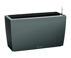 LECHUZACARARO Premium Pflanzgefäß mit Erd-Bewässerungs-System, Anthrazit Metallic, 75 x 30 x 43 cm