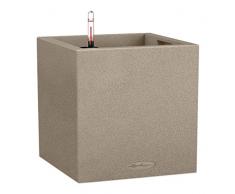 Lechuza CANTO Stone low 30, sandbeige, Hochwertiger Kunststoff, Inkl. Bewässerungssystem, Herausnehmbarer Pflanzeinsatz, für Innen- und Außenbereich, 13701