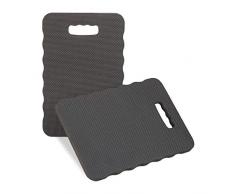 Relaxdays, schwarz Kniebrett 2er Set, für Garten Arbeit, Werkstatt, Haus, schonende Kniehilfe, Kniematten BxT 40x26, Eva