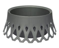 Plastia Roseta Grabschale Schale mit Bewässerung silber 30cm Durchmesser