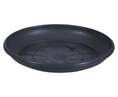 greemotion Untersetzer Harmonie, Farbe Anthrazit, Blumenuntersetzer rund, Pflanztopf-Untersetzer aus Kunststoff, Maße: ca. 50 x 50 x 7,5 cm