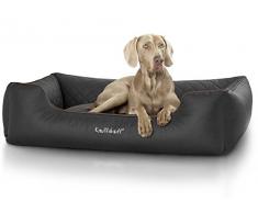 Knuffelwuff Hundebett gesteppt Hundekissen Hundekörbchen Hunesofa Milan Schwarz, M 85 x 63cm