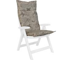 Angerer Hochlehnerauflage Stehsaum Stuhlauflage beige