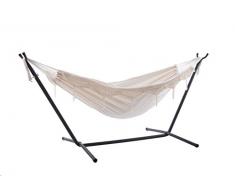 Vivere Doppel Baumwolle Hängematte mit Hängemattengestell 250 cm, Natural