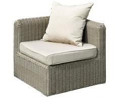 Ambientehome Polyrattan Ecksofa Modul Agadir schlammfarben