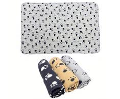JZK 3 x Softe Warmes Haustierdecke Katzendecke Hundedecke Decke Matte für Hunde/Katzen, 100x70cm