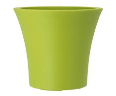 Emsa 514331 Blumenkübel für den Balkon, Selbstbewässerungssystem, 8 Liter, Grün, City Curve