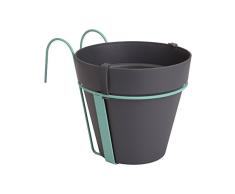 Elho Loft Urban Balkon Potholder - Blumentopf - Anthrazit - Draußen & Balkon - 18 x 26,6 x 19,5 cm