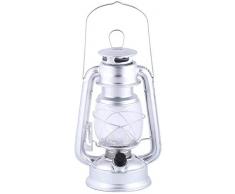 Esschert Design WL59 LED Laterne, Eisen/Glas, Silber