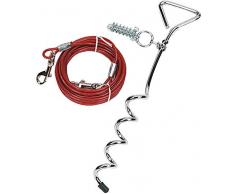 Flamingo Erdspieß für Hunde, 43 x 7,5 m, Rot