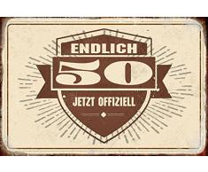 Schatzmix Endlich 50 jetzt offiziell Metal Sign deko Schild Blech Garten