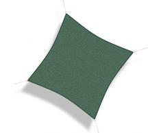 Corasol 160135 Premium Sonnensegel, 3,6 x 3,6 m, Quadrat, Wind- & wasserdurchlässig, grün