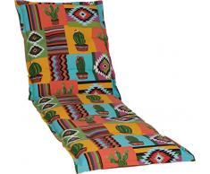 Mexiko Design orange gelb Kakteen Gartenstuhlauflage für Gartenliegen