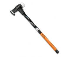 Fiskars Spalthammer (geschmiedet), 2 in 1: Axt und Hammer, Gewicht: 3,9 kg, Gehärtete Stahl-Klinge/Glasfaserverstärkter Kunststoff-Griff, Schwarz/Orange, SAFE-T, X39, 1001703