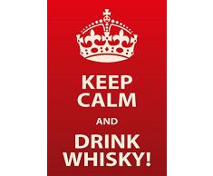 Schatzmix Blechschild Alkohol Keep Calm & Drink Whisky Metallschild Wanddeko 20x30 tin Sign