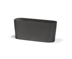 LECHUZA 15563 DELTA 20 Herausnehmbarer Pflanzeinsatz, Anthrazit Metallic, Hochwertiger Kunststoff, Inkl. Bewässerungssystem, für Innenraumbegrünung