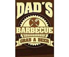 Schatzmix Dads Barbeque BBQ Grill Metal Sign deko Sign Garten Blech