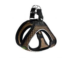 HUNTER HILO COMFORT Geschirr für kleine Hunde, mit Mesh-Material und reflektierenden Elementen, braun, XXS-XS