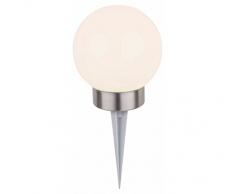 Dehner Solarleuchte Kugel mit Erdspieß und Farbwechsel, Ø 15 cm, Kunststoff