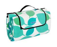 SONGMICS 200 x 200 cm XXL Picknickdecke Fleece wärmeisoliert wasserdicht mit Tragegriff GCM78Y
