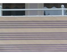 Angerer Balkonbespannung Dralon Nr. 8300, Braun/Beige, 90 cm hoch, Länge: 8 Meter