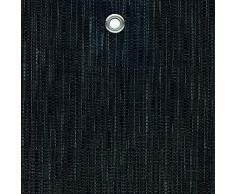 Tenax Texstyle all Black Netzstoff, dekorativer Sichtschutz aus PVC und Polyester, Schwarz mit Silberdraht