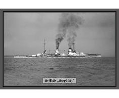 Schatzmix SMS Seydliz kriegschiff Boot Metal Sign deko Sign Garten Blech