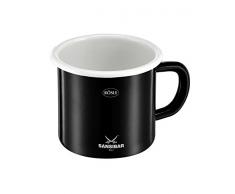 Rösle 43477 BBQ Tasse Sansibar emailliert, 2-teilig, schwarz / weiß, 12 x 9,5 x 8 cm