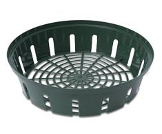 Windhager Blumenzwiebel-Schale, Pflanz-Schale, Anzucht-Schale, Zwiebel-Pflanzkorb, Grün, Ø Durchmesser 22 cm, 3 Stück, 05588