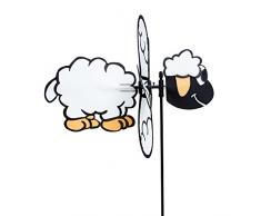 HQ Windspiration 100760 - Spin Critter Sheep, UV-beständiges und wetterfestes Windspiel - Höhe: 65 cm, Tiefe: 32 cm, Ø: 30 cm, inkl. Standstab
