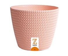 zanvic Blumentopf splofy 2, Effekt Gestrick, 13 cm, Melocoton, 13 x 13 x 11 cm, za530