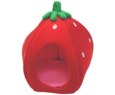 YML Strewberry Pet Bett Haus, mittel, rot