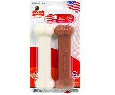 Nylabone DURA CHEW Kauspielzeug Twin Pack Medium Hund Chews Spielzeug für extreme Beißer, Bacon/Hühner