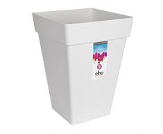 Elho Loft Urban Eckig Hoch 37 - Blumentopf - Weiss - Draußen - Ø 36.5 x H 51.3 cm