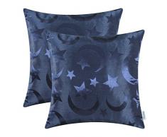 CaliTime Kissenbezüge, Kissenhülle 2 Stück Kissen Werfen Kissen Abdeckungen Fälle Schutz Muscheln Zum Couch Sofa Schlafzimmer Zuhause Weihnachten Dekor (45cm x 45cm)