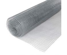 Windhager Wühlmausgitter Volierendraht Wühlmausschutz Maulwurfgitter Maulwurfsperre Schutzgitter für Hochbeete, 2,1 x 1,1m, Maschenweite 6,3 mm, verzinkt und punktverschweißt, 79013, Silber