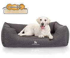 Knuffelwuff Orthopädisches Wasserabweisendes Hundebett Leon waschbar Hundekorb Hundekörbchen Hundesofa Hunde ortho bed orthopädisch memory M-L 85 x 63cm Schwarz-Anthrazit